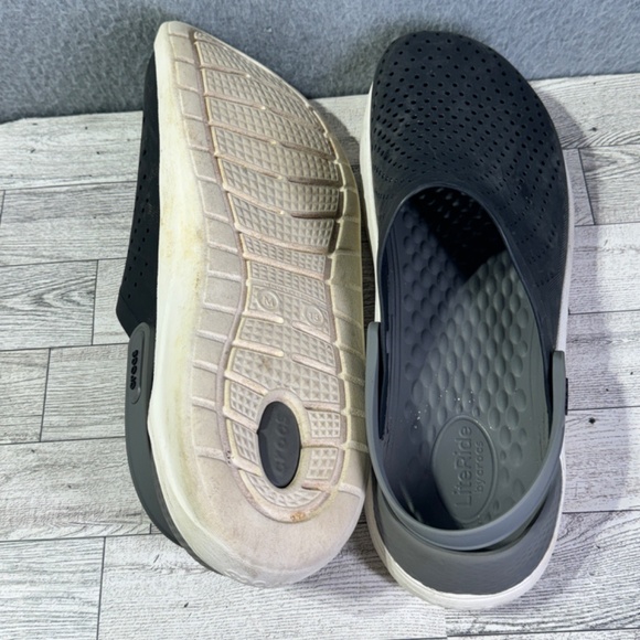 Crocs Clogs Shoes Mens 13 Black Lite Ride Clog Cushioned Comfort Slide On - Picture 6 of 8